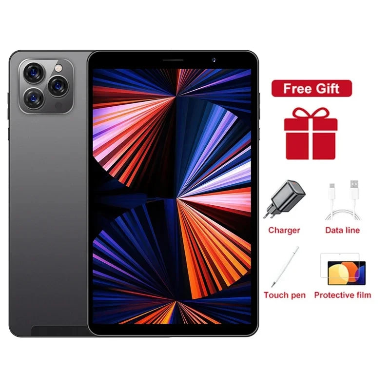 2025 Original 8 inch Pad Tab 14 Android 12 Tablet PC 16GB Ram 1TB Rom Dual SIM 10 Core Dimensity 9000 WPS GPS Bluetooth 10000mAh