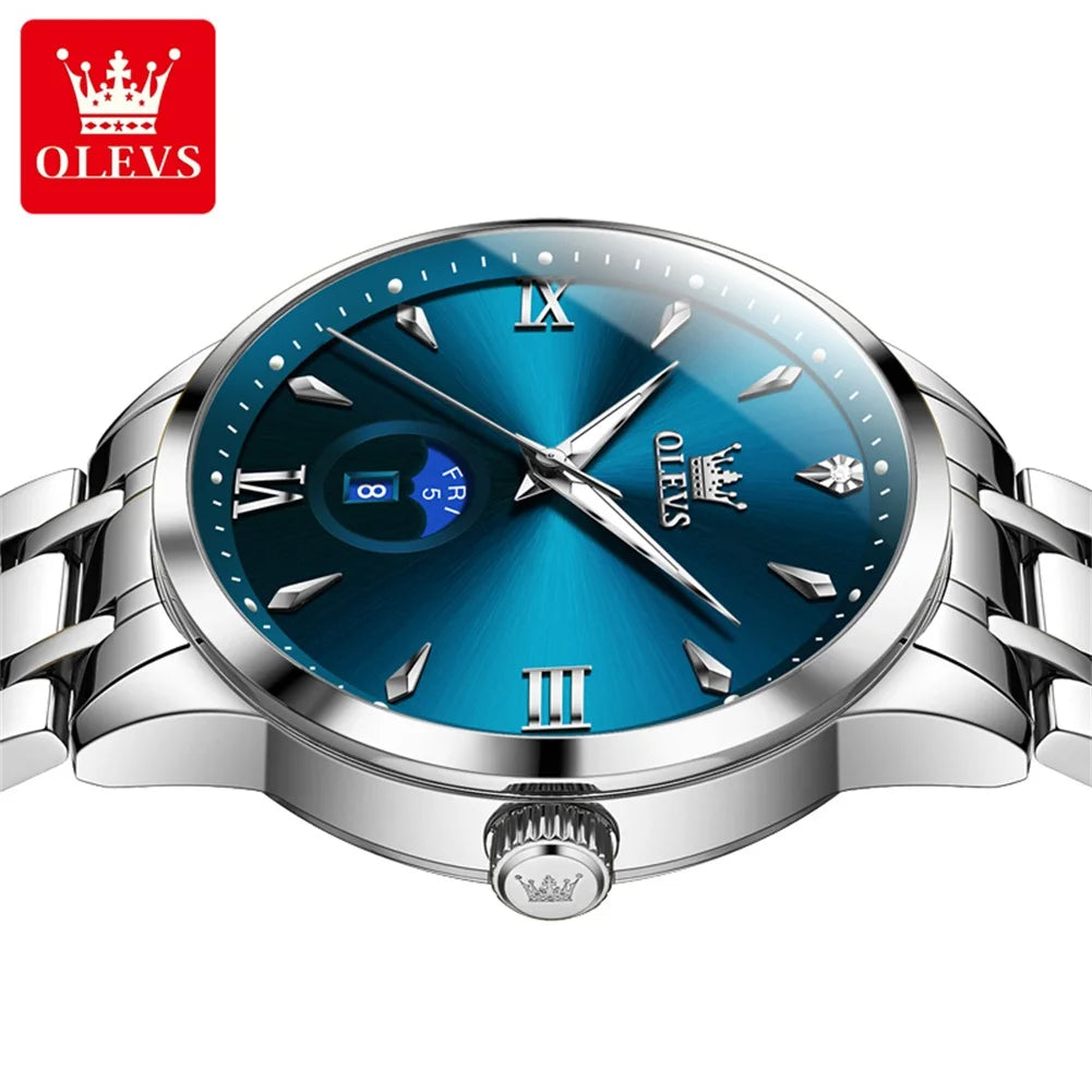 OLEVS brand luminous waterproof quartz watch dual calendar men's watch 3646