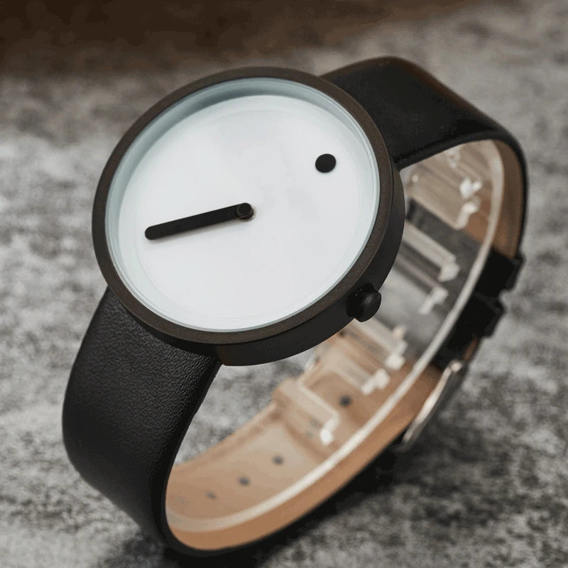 UTHAI CQ191 Simple Style Round Quartz Watch Creative Men's Watch Fashion Casual Leather Women's Watch Gift watchs