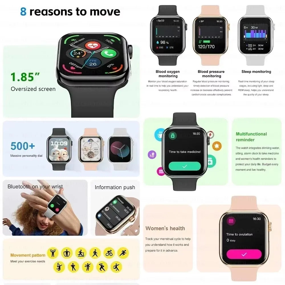 2025 New Series IW9 Watch 9 GPS Track Smart Watch Men Woman HD Bluetooth Call Waterproof Sports SmartWatch For Apple Android IOS