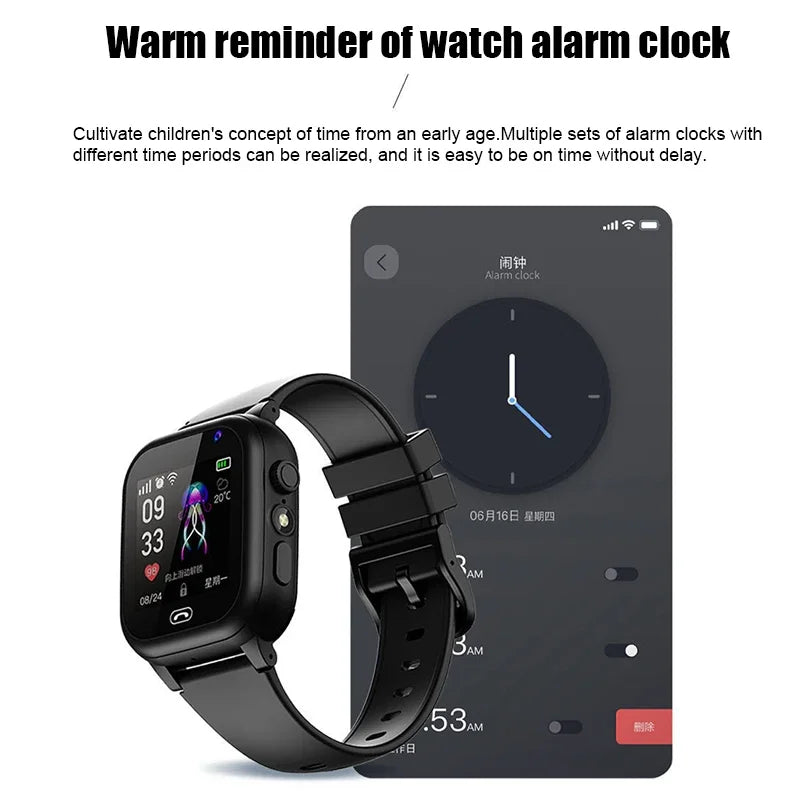 Lenovo New Kids 4G 5G Smart Watch SOS GPS Location Sim Card Call Child SmartWatch Camera Waterproof Watch For Boys Girls Gifts