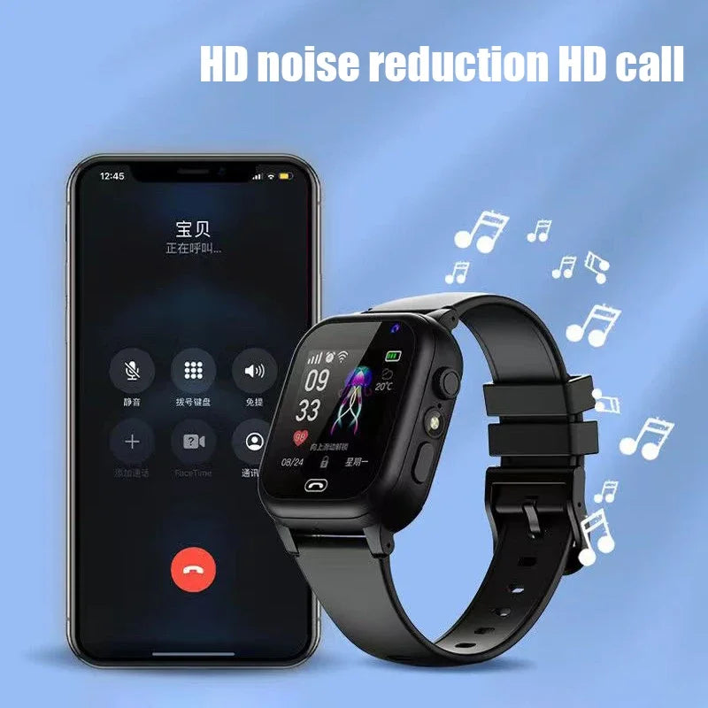 Lenovo New Kids 4G 5G Smart Watch SOS GPS Location Sim Card Call Child SmartWatch Camera Waterproof Watch For Boys Girls Gifts