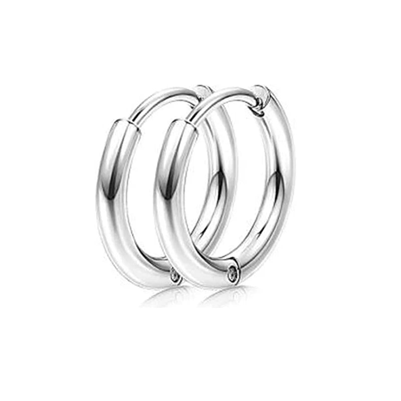 1/9 Pairs Stainless Steel Small Hoop Earrings Set for Men Women Huggie Hoop Earrings Punk style Classic