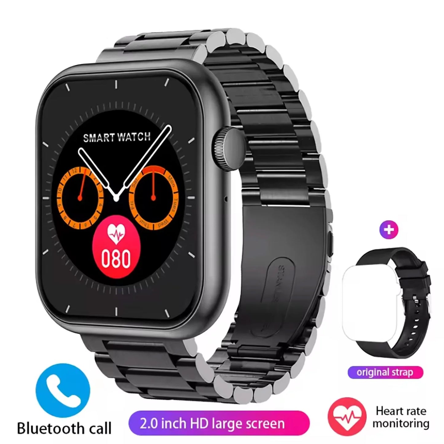 for Ulefone Armor 27T Pro Armor 24 Men Outdoor Smart Watch Bluetooth Call Health Monitoring Sport Fitness Tracking Smartwatch