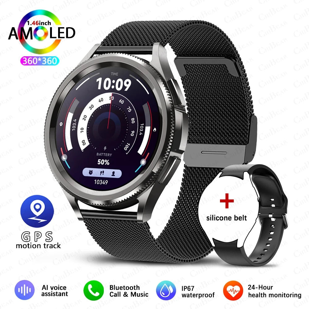Watch 6 Classic Bluetooth Call Smart Watch Men GPS Outdoor Sports Fitness Model Health Heart Rate Monitor Smartwatch 2025 New