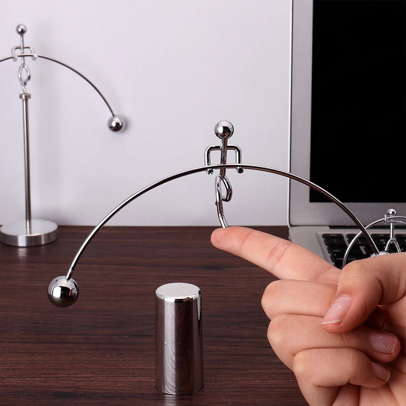 Creative Balance Ball Swing Fun Ornaments Weightlifting Iron Does Not Fall The Small Man Decoration Tumbler