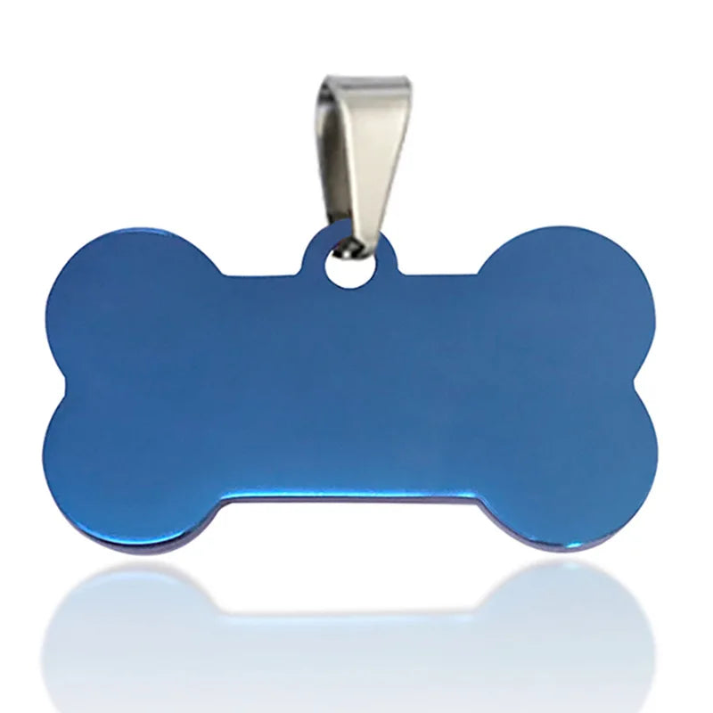 Personalized Dog Tag Necklace Custom Stainless Steel Name Engraved Identity Tag For Dog Collar Anti Loss Pet Nameplate Pendant