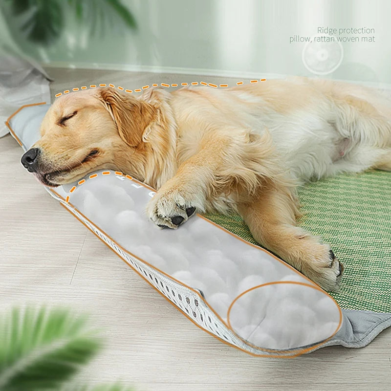 HOOPET Summer Dog Bed Cat Cool Mat Breathable Pet Sleep Ice Cushion for Small Medium Large Dog Cat Pet Cooling Mat Supplies