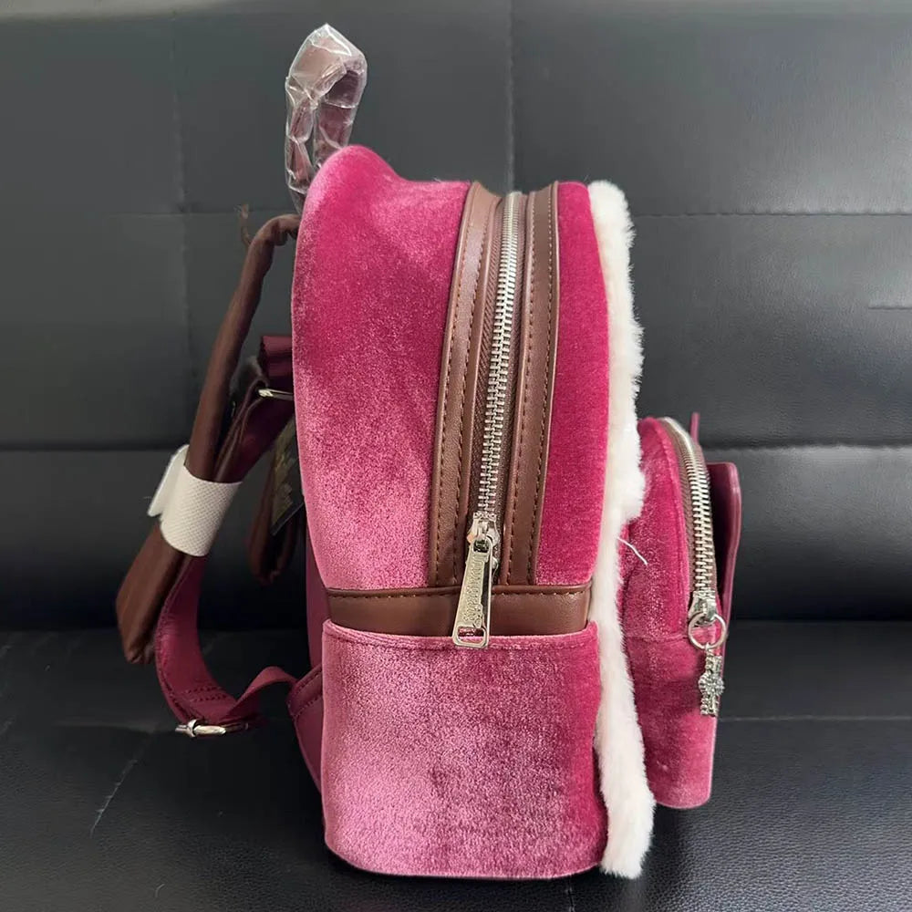 Loungefly Disney Beauty And The Beast Plush Belle Princess Backpack Student Backpack Cartoon Cute Backpack Girl Bag Xmas Gift