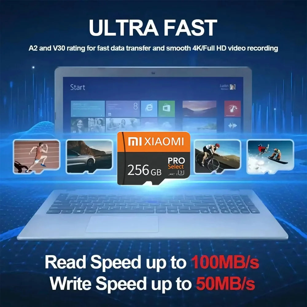 Xiaomi High Speed SD Memory Card 1TB 2TB Games Card Micro TF Card 128GB 256GB 512GB SD Card For Mijia Camera Surveillance Device