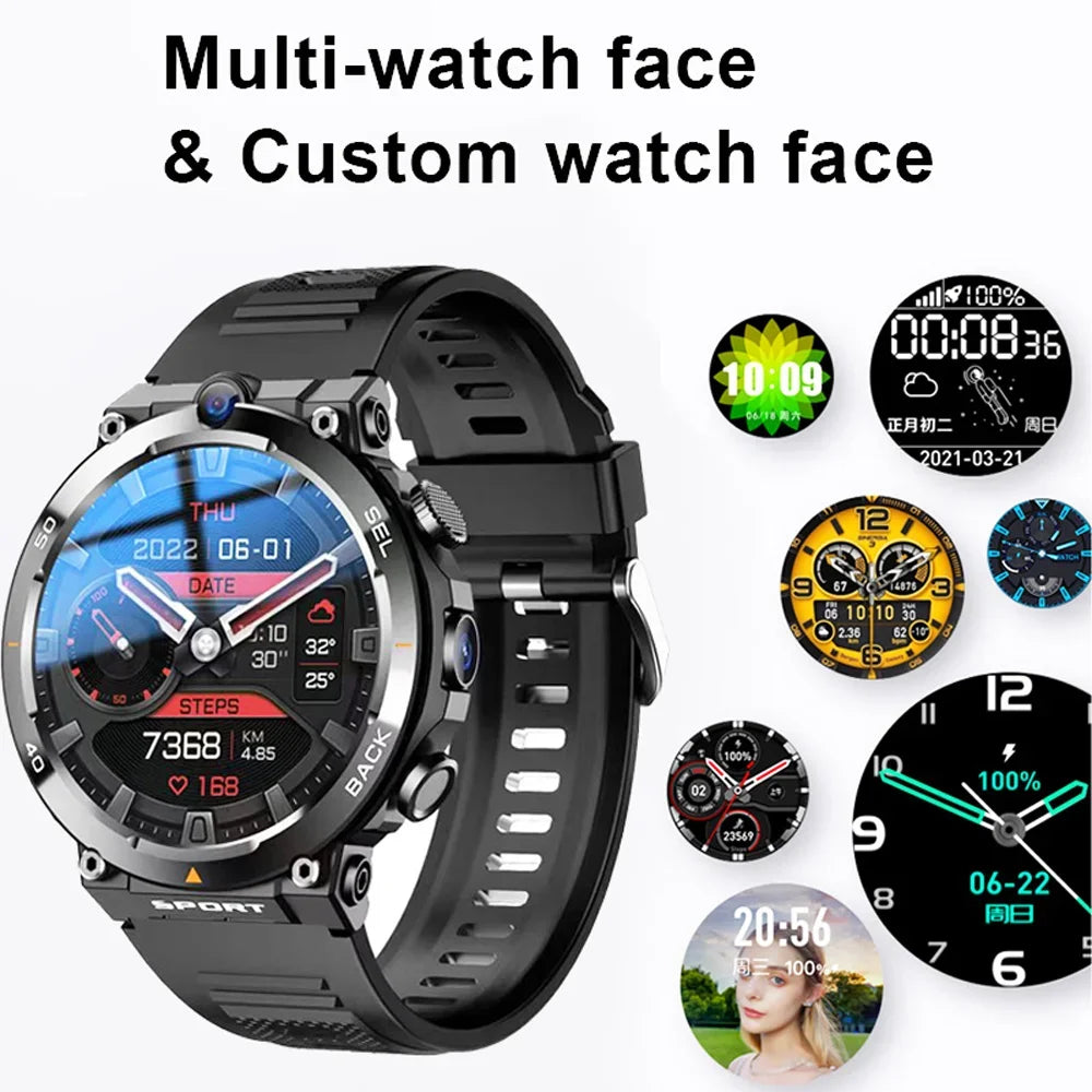 4G LTE Smartwatch 2025 Android os GPS Video Voice Wi-Fi Call Messaging HD Dual Cameras 4G Sim Card WIFI Men's Smart Watch 2025