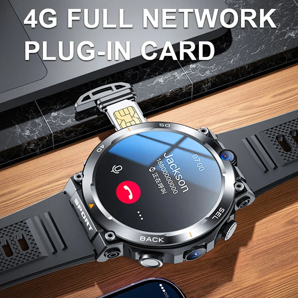 4G LTE Smartwatch 2025 Android os GPS Video Voice Wi-Fi Call Messaging HD Dual Cameras 4G Sim Card WIFI Men's Smart Watch 2025