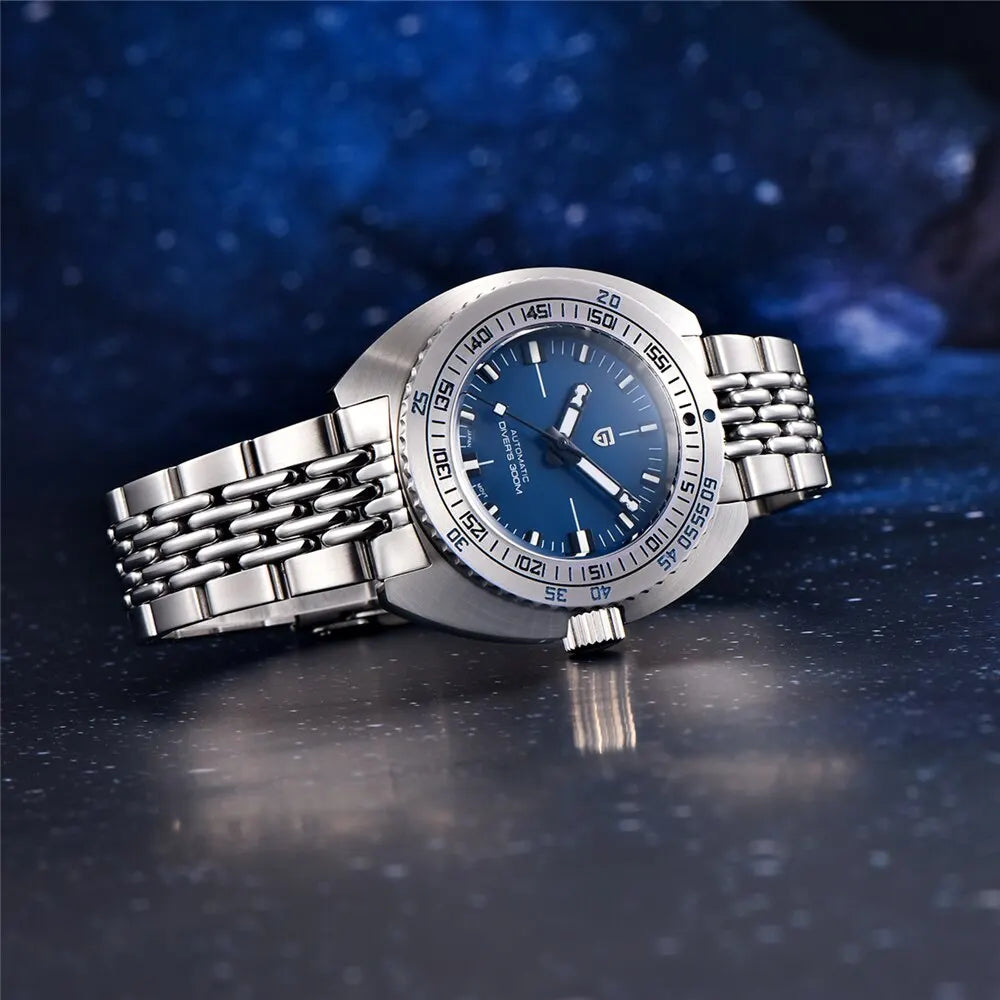 PAGANI DESIGN 2024 New .Men's Automatic Mechanical Divers Watches NH38 Sapphire Stainless Steel 300m Waterproof AR Watch for Men