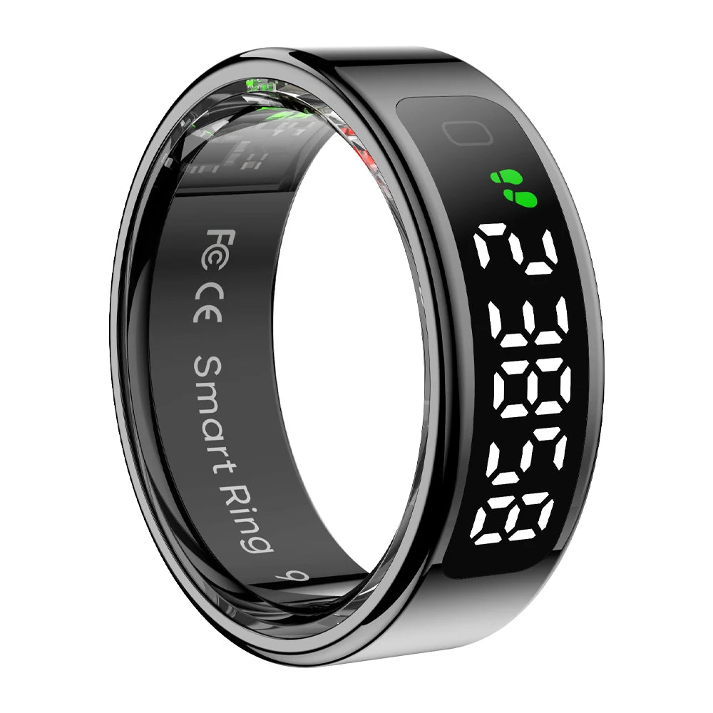 New COLMI R12 Smart Ring, Wireless Charging, Display and Touch, Health Manager, Multi Sports Modes For Men Women, Gold, Silver