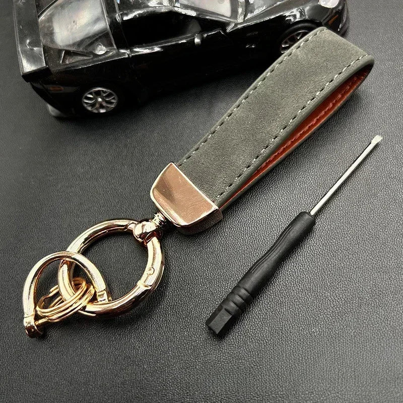 Custom Name Logo Leather Car Moto Keychain Personalized for Men and Women Creative Simple Key Chains Gift