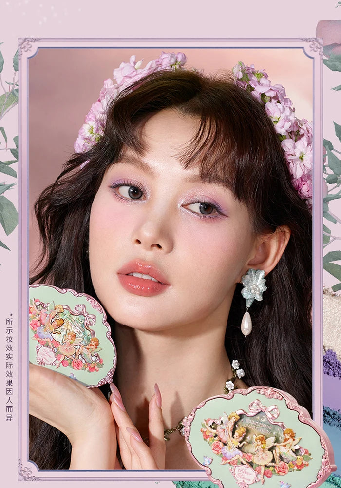 Flower Knows Midsummer Night Series Cosmetics 5 Color Comprehensive Eyeshadow Palette Waterproof Long Lasting Embossing Makeup