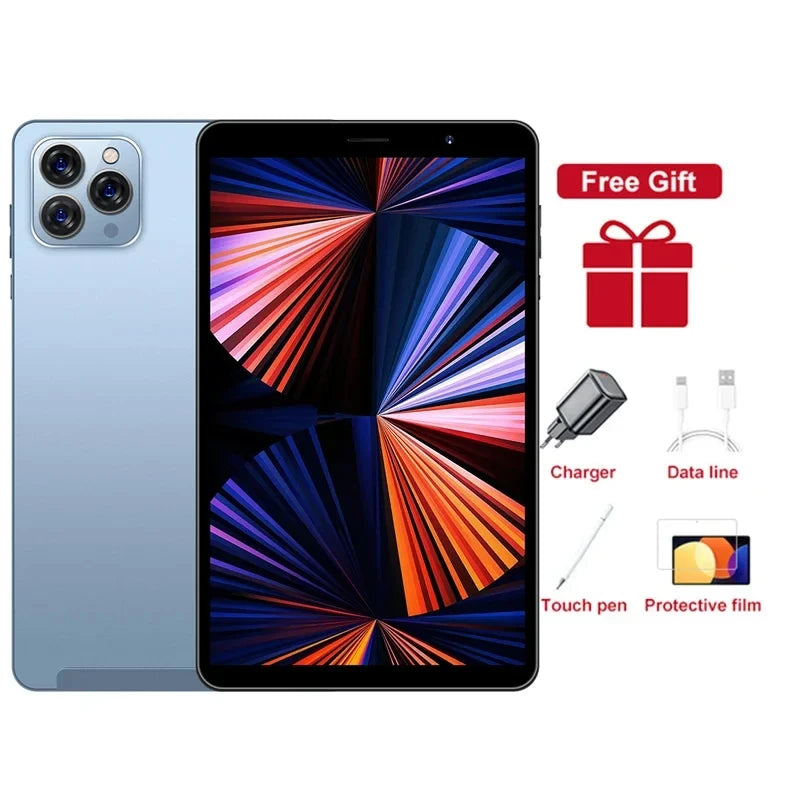 2025 Original 8 inch Pad Tab 14 Android 12 Tablet PC 16GB Ram 1TB Rom Dual SIM 10 Core Dimensity 9000 WPS GPS Bluetooth 10000mAh