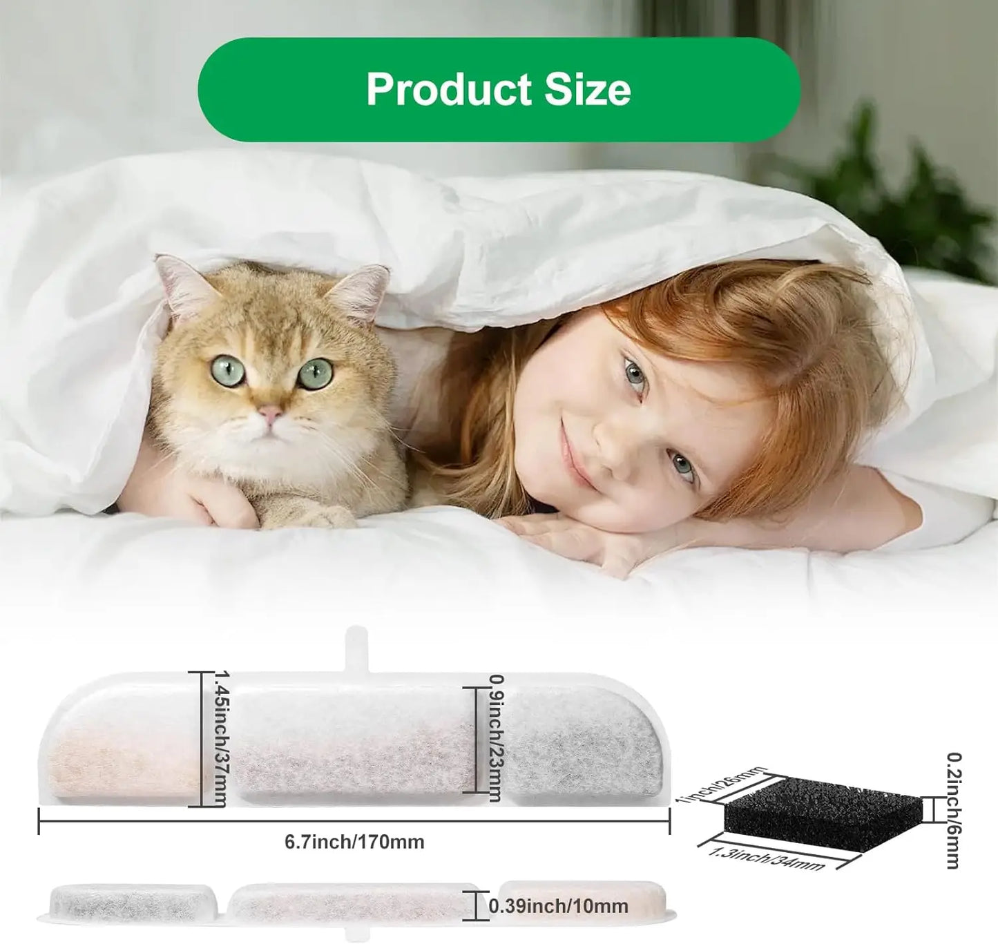 6/12/16/20/24pcs Pet Water Dispenser Filter Cat Water Fountain Filter Drinking Fountain Filter Cycle Filtering Easy To Clean