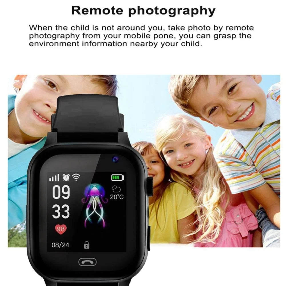 Lenovo New Kids 4G 5G Smart Watch SOS GPS Location Sim Card Call Child SmartWatch Camera Waterproof Watch For Boys Girls Gifts