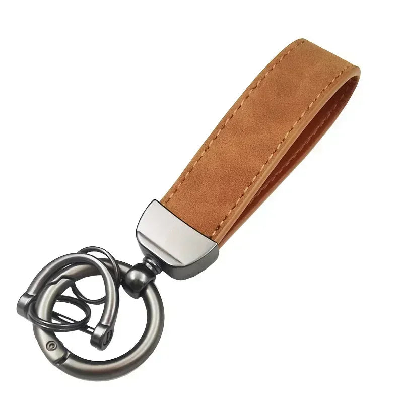 Custom Name Logo Leather Car Moto Keychain Personalized for Men and Women Creative Simple Key Chains Gift