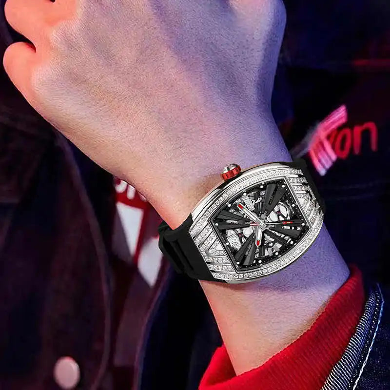 Carnival Brand IW High End Series Fashion Tonneau Dial Mechanical Watch Men 50M Waterproof Luxury Imported Movement Mens Watches