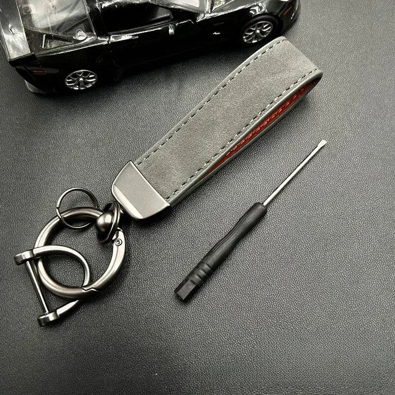 Custom Name Logo Leather Car Moto Keychain Personalized for Men and Women Creative Simple Key Chains Gift