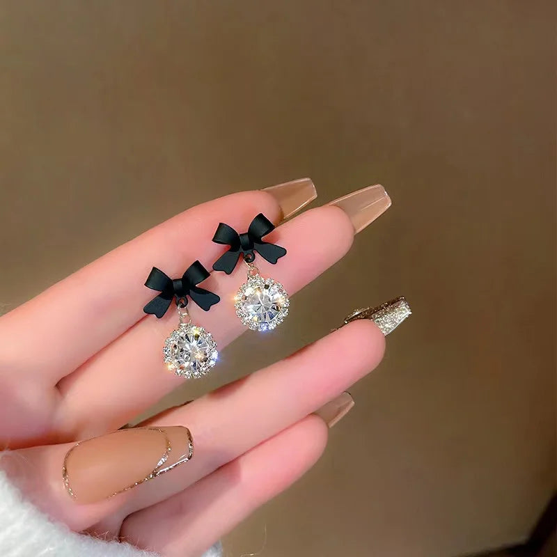 New Fashion Trend Unique Design Elegant Delicate Butterfly Zircon Earrings Women High Jewelery Wedding Party Gifts