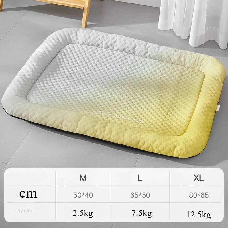 Summer Pet Ice Silk Dog Bed - Cooling Pad for Dogs & Cats, Pet Cool Nest & Ice Mat