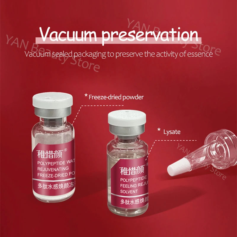 Polypeptide/Hexapeptide/Tripeptide Anti Wrinkle Freeze-dried Powder Set Glossy Skin Radiance Essence Facial Skincare Products