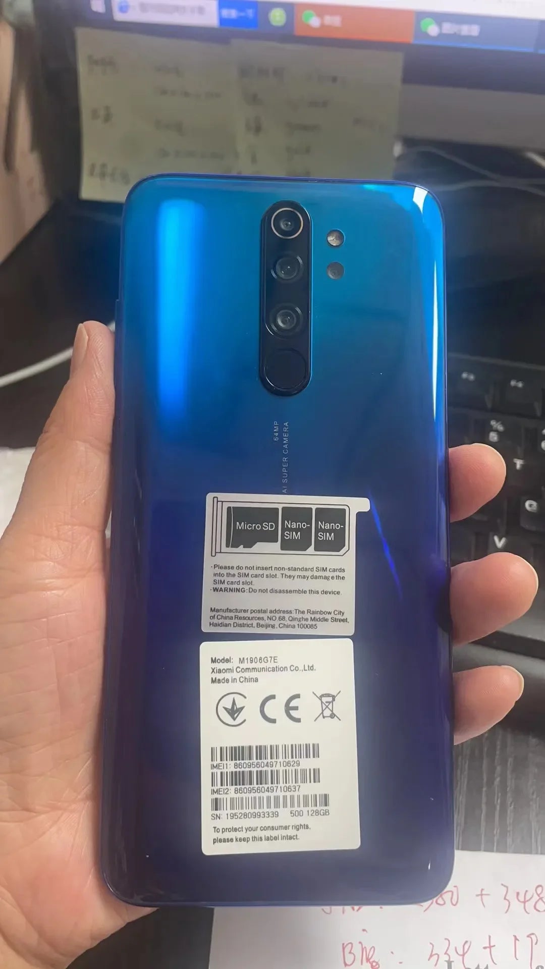 4G Smartphone Xiaomi Redmi Note 8 Pro 6GB 64GB/128GB Android Cell Phones Mobil Phone Dual SIM Cellphone Global ROM