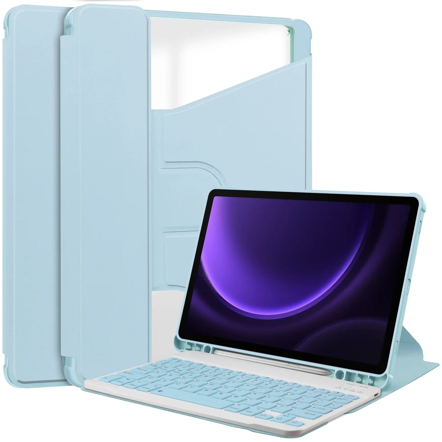 Acrylic 360 Rotation Cover for Lenovo Tab M11 TB-330FU TB-331FC Xiaoxin Pad 2024 11 inch Wireless Keyboard Case Stand Funda