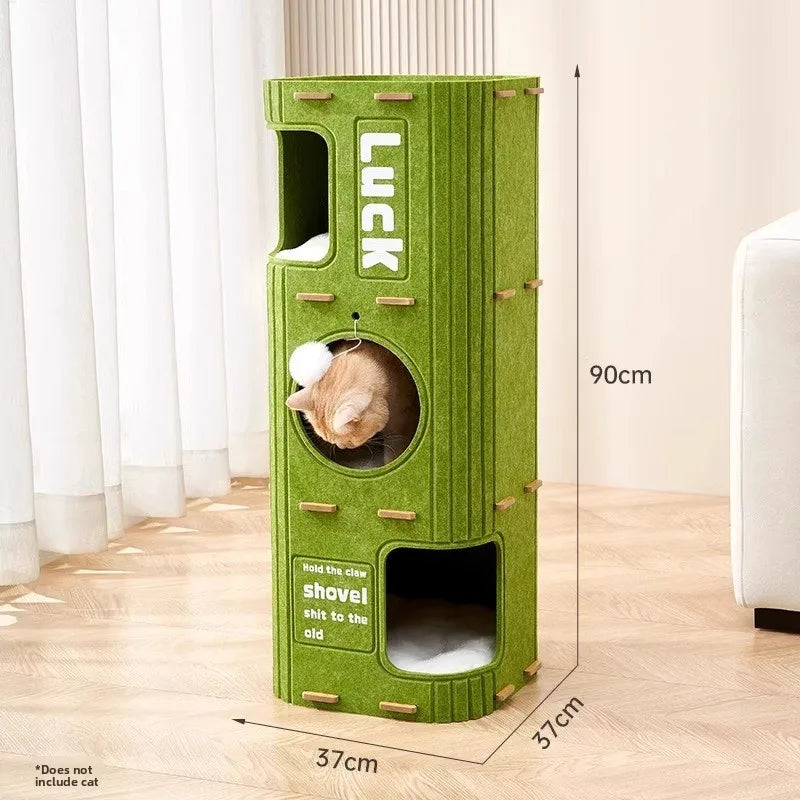 Universal Wear-Resistant Scratching Board Multi-Layer Standalone Claw Column Inteated Bed Pet Toy