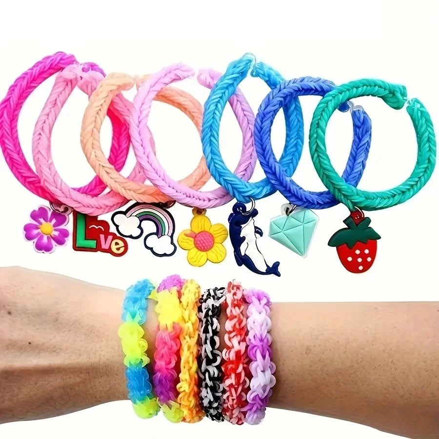 DIY Bracelet Making Kit - 40-Grid Colorful Rubber Bands & Perfect for Jewelry Crafting - Ideal Halloween & Christmas Gift