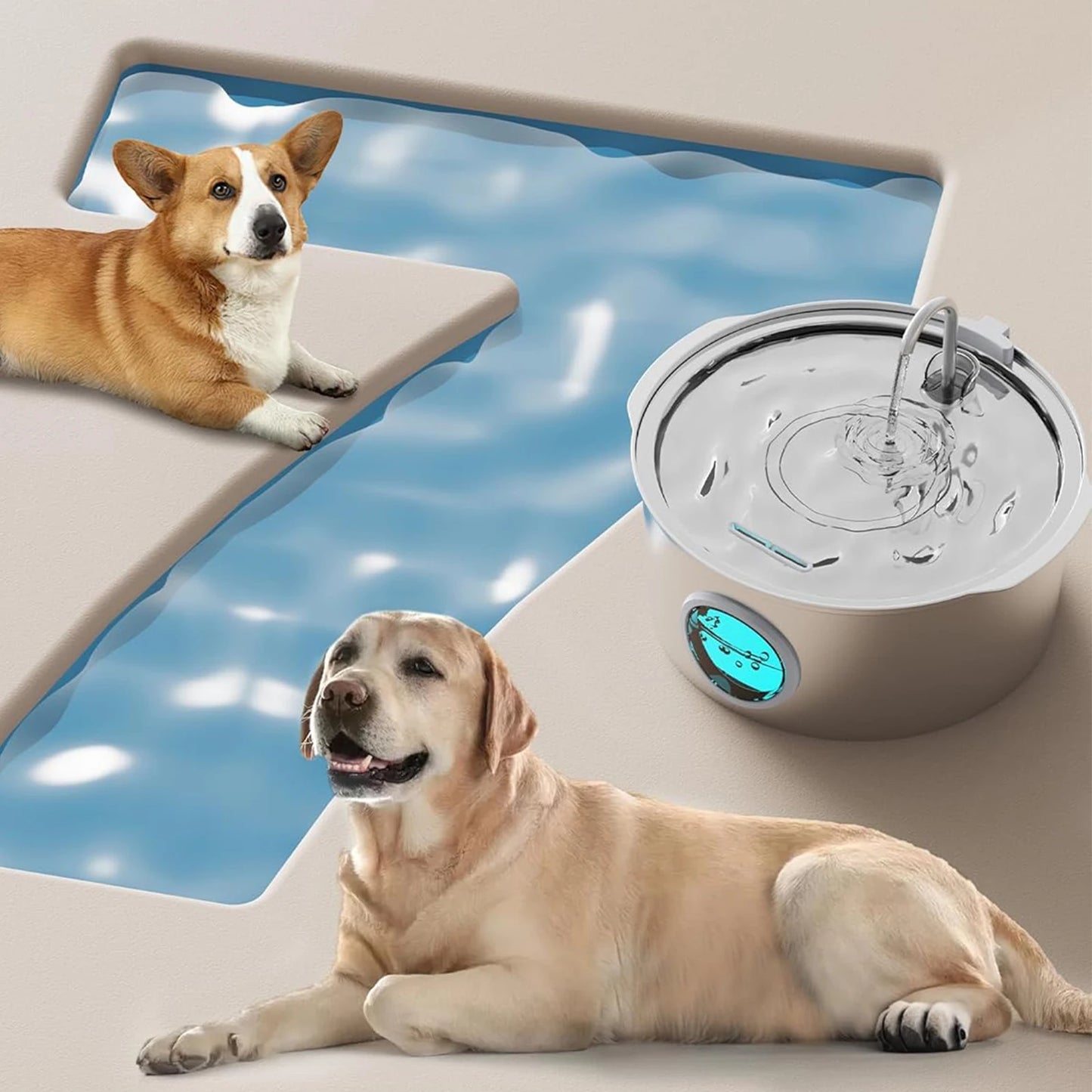 7L Large Capacity Cat Water Fountain,Pet Water Dispenser With Filter,Dog Drinking Fountain For Cats Dogs,Ultra Quiet Water Pump