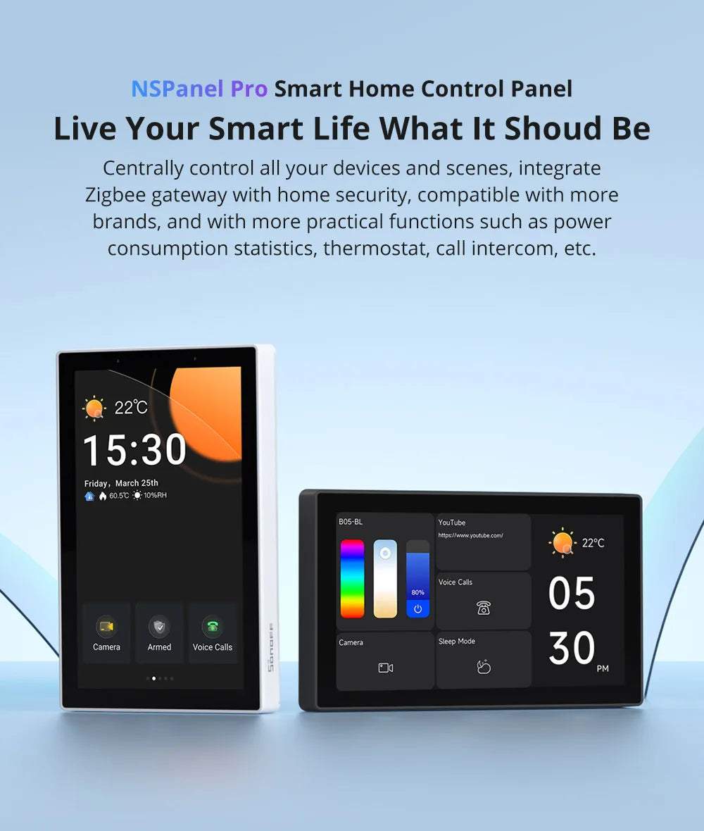 SONOFF NSPanel Pro 120/86 Type WIiFi Smart Home Control Panel Zigbee Gateway Matter Hub DIY Sence Support Sonoff All Devices