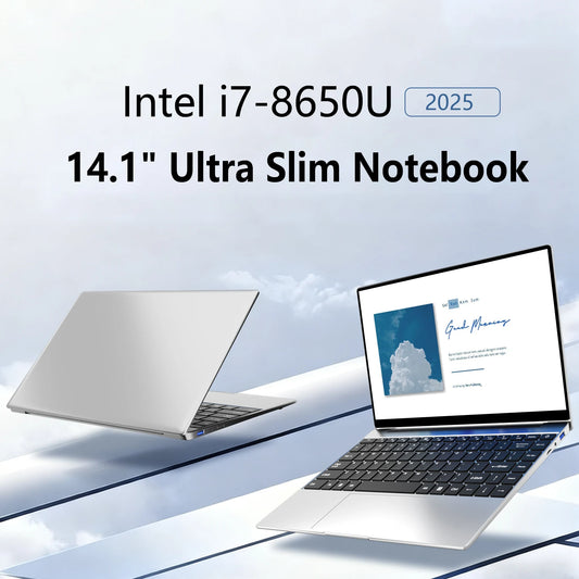 Laptop Computer Windows 11 Pro Intel i7-8650U 2025 Notebook PC Gamer 32GB DDR4 1TB 2TB SSD 1920*1080 Office Study Computer PC