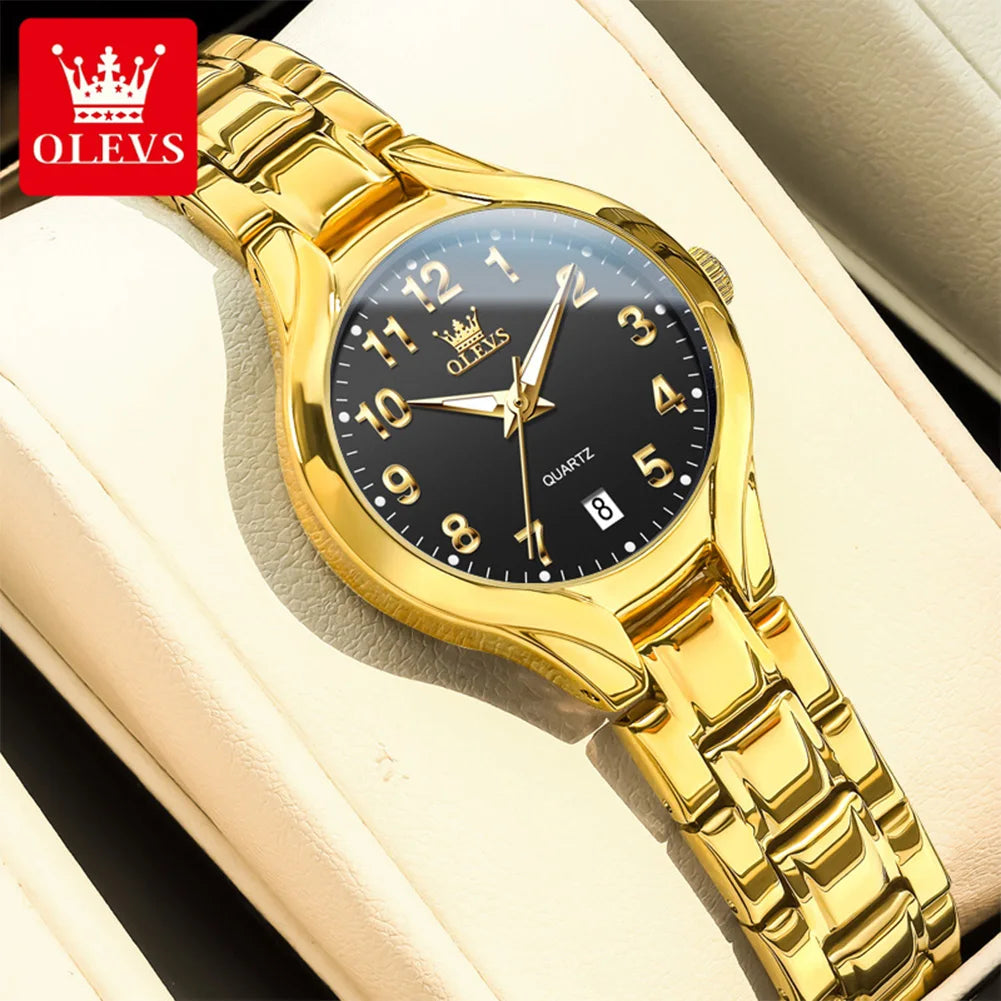 OLEVS 3650 Men Ladies Watch Original Luxury Quartz Watch Waterproof Luminous calendar Stainless Steel Men's brand watches