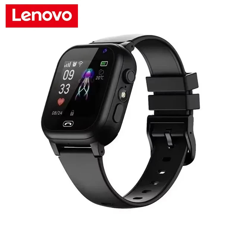 Lenovo New Kids 4G 5G Smart Watch SOS GPS Location Sim Card Call Child SmartWatch Camera Waterproof Watch For Boys Girls Gifts