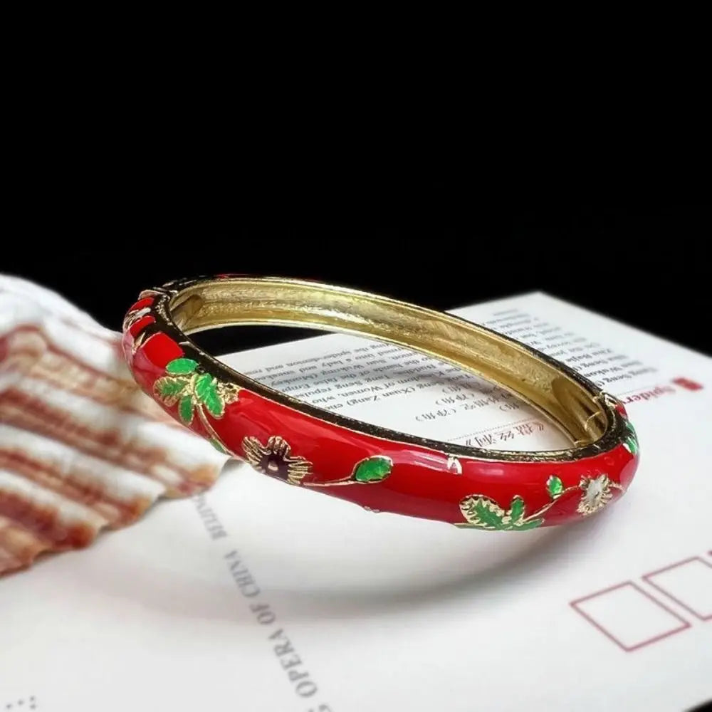 Chinese Women's Hand Bracelet Enamel