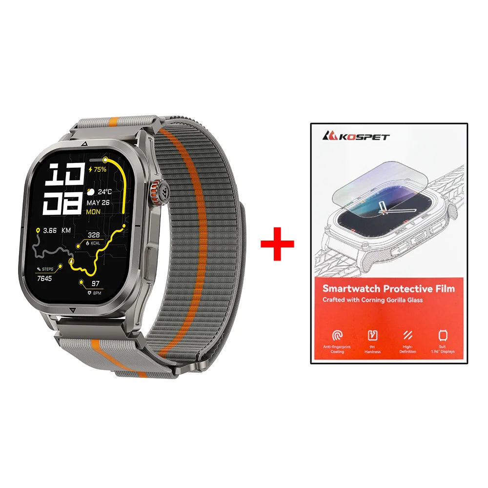 KOSPET MAGIC P10 GPS Smart Watch For Men Women 180 Sport Modes 5ATM IP69K Waterproof Anti--fingerprint Touchscreen Dual-band ALI