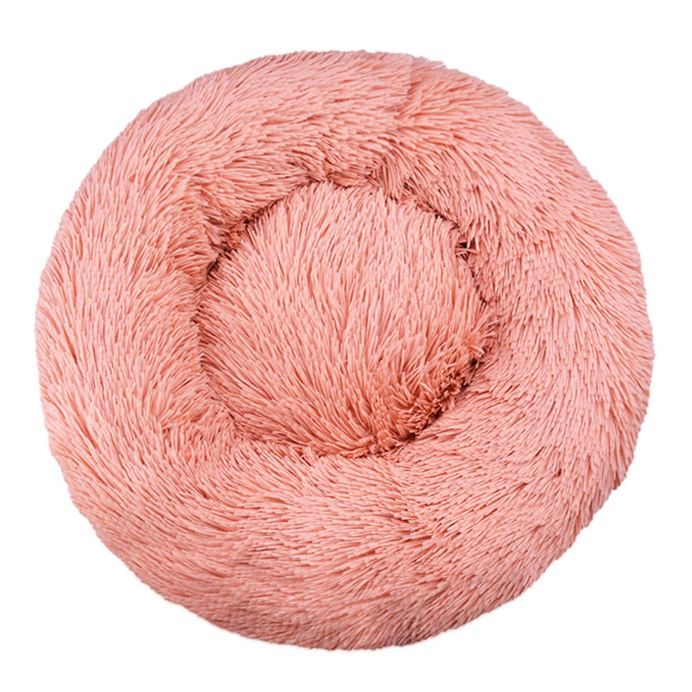 Plush Warm Round Large Dog Bed Winter Soft Puppy House Medium Cat Sofa Sleeping Bed Elastic Small Dog Kennel Nest Accessories
