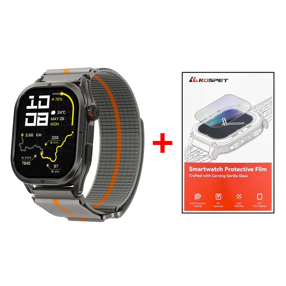 KOSPET MAGIC P10 GPS Smart Watch For Men Women 180 Sport Modes 5ATM IP69K Waterproof Anti--fingerprint Touchscreen Dual-band ALI
