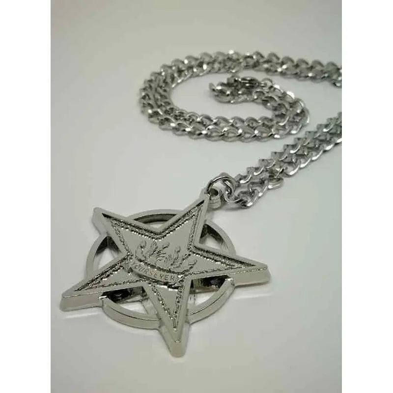 Saint Seiya Necklace for Women Hades Necklaces Woman Pentagram Pendant Cosplay Trend Silver Color Fashion Lovers Gifts Anime