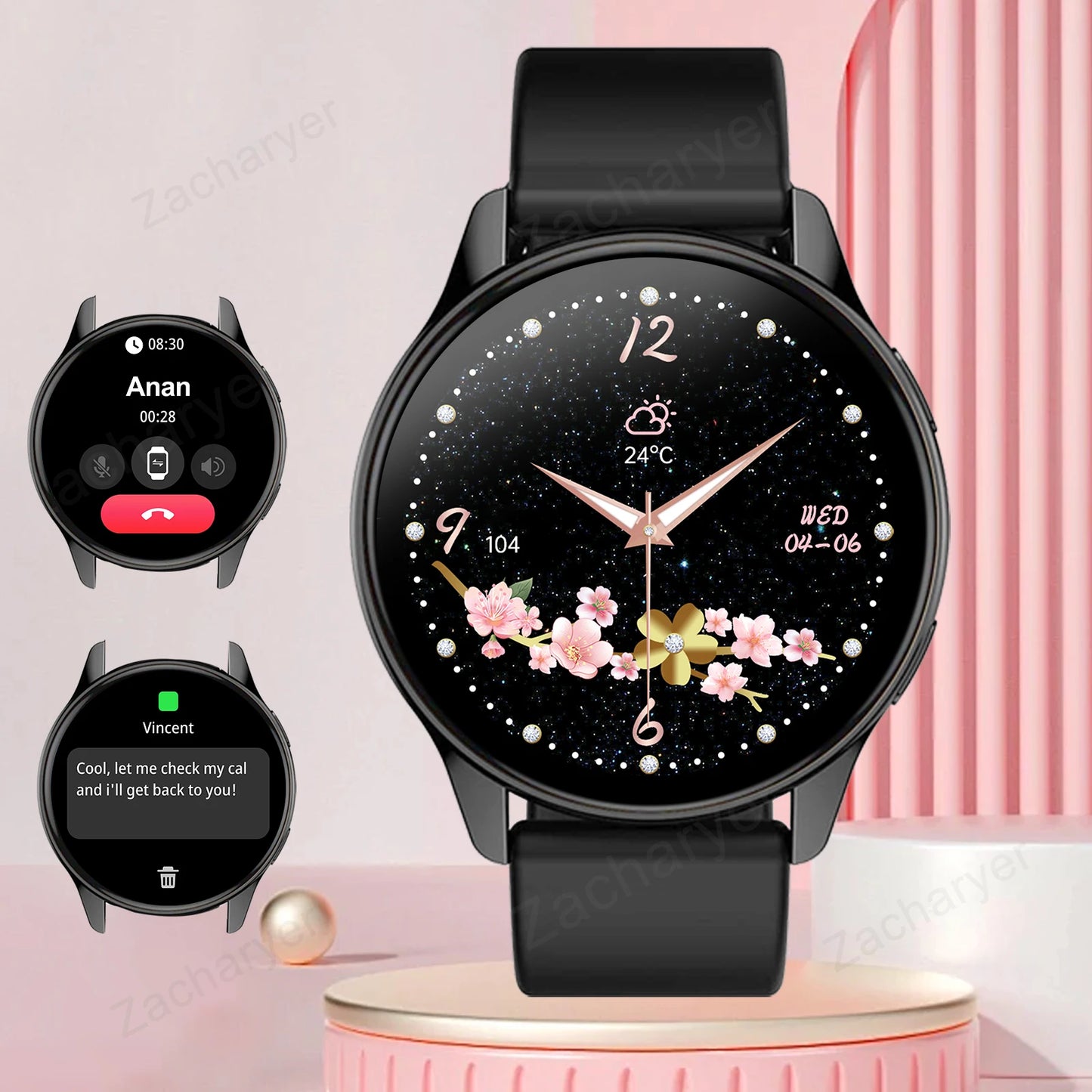 Huawei Style Smartwatch Copy Full Round Smartwatch Bluetooth Call Smart Watch Men Women Fitness Bracelets DIY Faces IOS Android