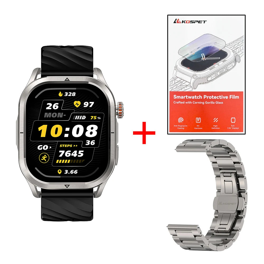 KOSPET MAGIC P10 GPS Smart Watch For Men Women 180 Sport Modes 5ATM IP69K Waterproof Anti--fingerprint Touchscreen Dual-band ALI