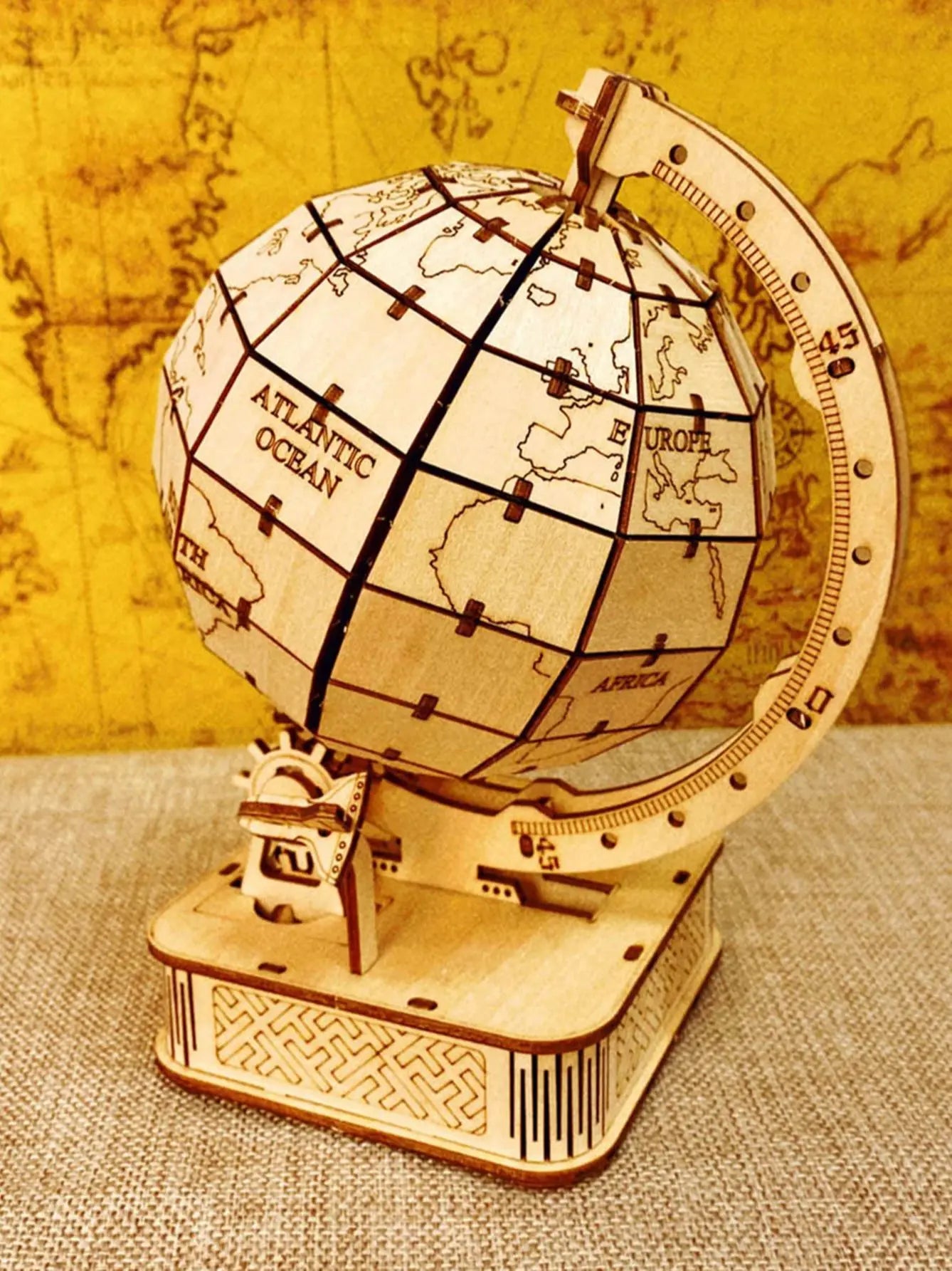 3D Wooden Puzzle Globe. Model kits DIY Crafts Handmade Christmas Gifts