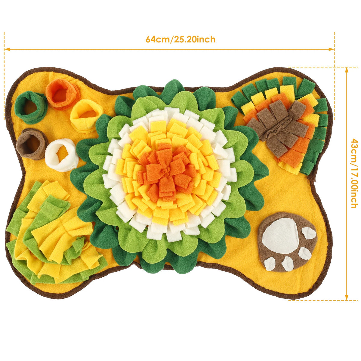 Dog Snuffle Mat – Interactive Slow Feeding & Sniff Training Mat with Squeaker for Stress Relief