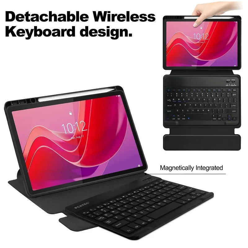 Acrylic 360 Rotation Cover for Lenovo Tab M11 TB-330FU TB-331FC Xiaoxin Pad 2024 11 inch Wireless Keyboard Case Stand Funda