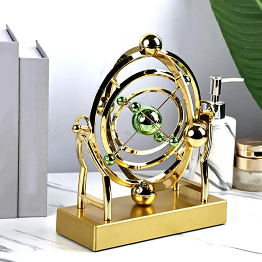 Celestial Orbit Pendulum Perpetual Motion Machine, Kinetic Art Desk Decor, Astronomy Model Creative Home Rotary Decoration Desk