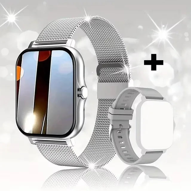 1.83" Waterproof Smart Watch – Message & Call Alerts, Sleep Monitoring & Sports Pedometer for iPhone & Android